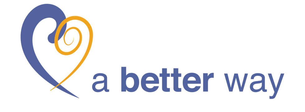 Heart-shaped logo with "a better way".